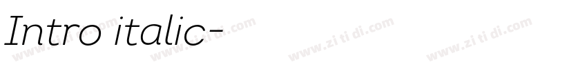 Intro italic字体转换 Intro italic字体转换